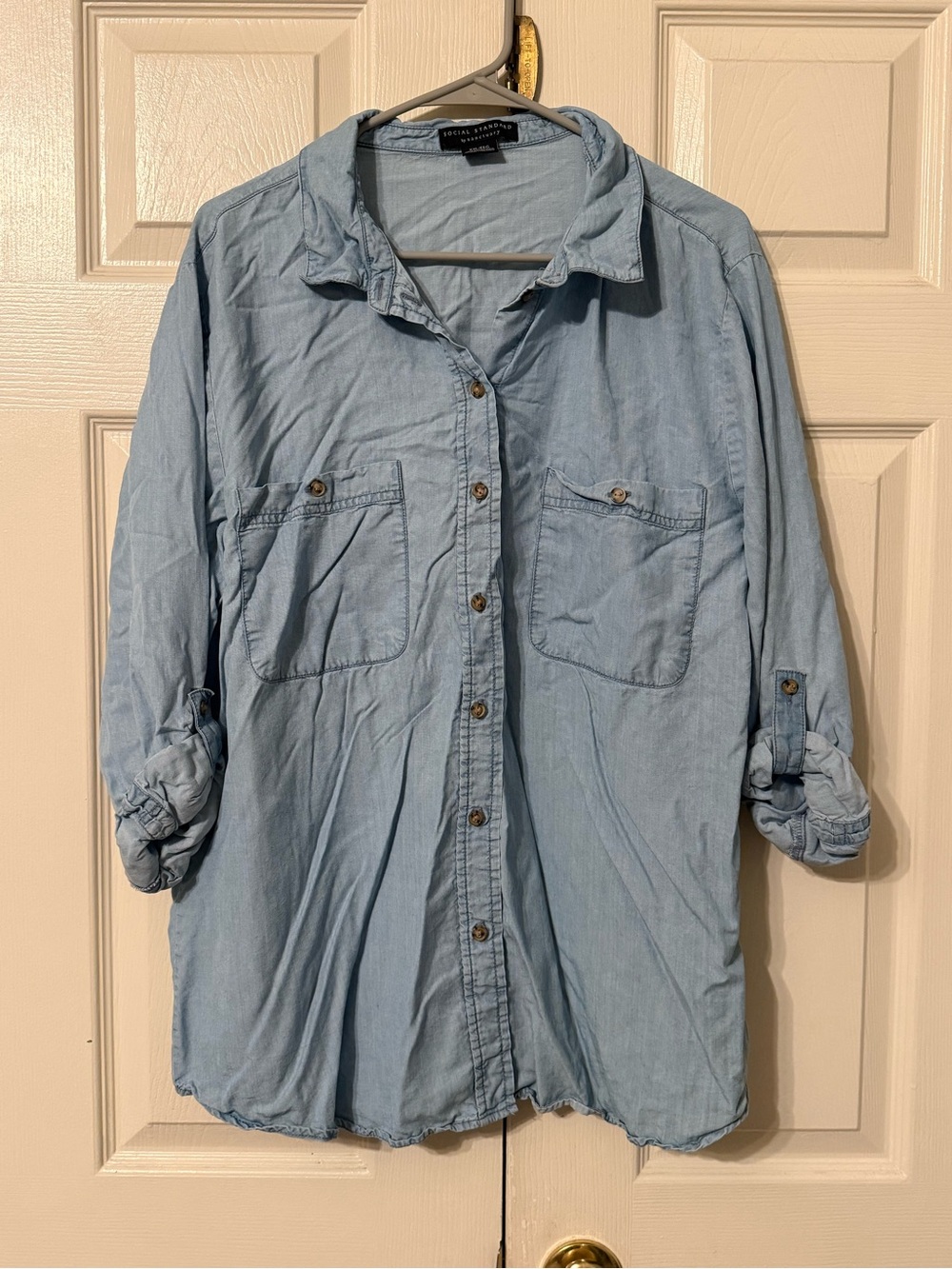 Sanctuary Light Blue Button-Down Shirt